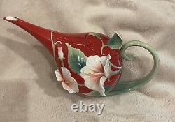 Franz Island Beauty Hibiscus Flower Porcelain Tea Service Set Never Used