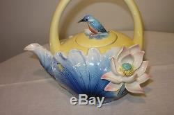 Franz Kingfisher & Lotus flower porcelain teapot Leisure nib