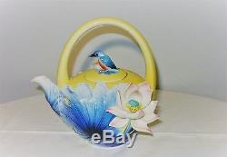 Franz Kingfisher & Lotus flower porcelain teapot Leisure nib