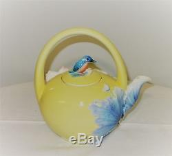 Franz Kingfisher & Lotus flower porcelain teapot Leisure nib