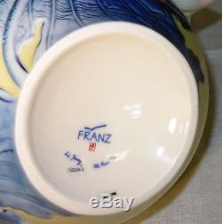 Franz Kingfisher & Lotus flower porcelain teapot Leisure nib