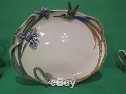 Franz Long Tail Hummingbird & Iris Porcelain Collection Tea Pot Set (Teapot)
