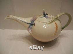 Franz Porcelain Collection Dragonfly Teapot Nib Fz00117 Signed Jen Woo