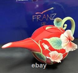 Franz Porcelain Collection Hibiscus Tea Pot2006 Fz00983