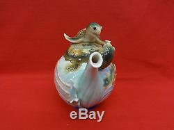 Franz Porcelain Sea Turtle Tea Pot 3 D EUC