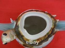 Franz Porcelain Sea Turtle Tea Pot 3 D EUC