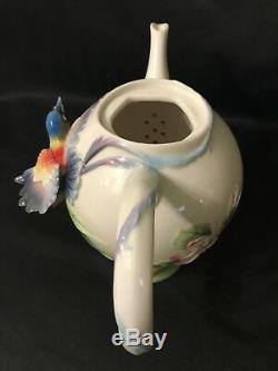 Franz Porcelain Shangri-La Bird Of Paradise Teapot FZ02389 PERFECT