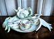 Franz Swan Southern Splendor Porcelain Sculpted Tea Cups/saucers/platter/spoons