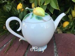 Franz porcelain collection Lemon Teapot & Lid Fruit Excellent! White