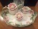 Franz Signed Camellia Sculptured Teapot And Tray Set