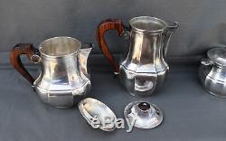 French silverplate Christofle Coffee Pot / Tea Set Gallia Circa 1940's the cafe