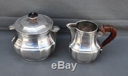 French silverplate Christofle Coffee Pot / Tea Set Gallia Circa 1940's the cafe