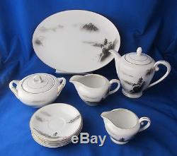 Fukayawa Arita Tea Pot Serving Set Fine China Hand Painted Tea Pot Serving Set