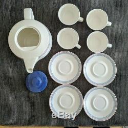 Full Set Arabia Domino Bistro Tove Slotte cups & saucers & tea pot 9 pcs