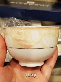 GIVENCHY Paris Porcelain Yamaka Leaf Tea Pot Oriental Tea Cup 5 Set Yellow Orang