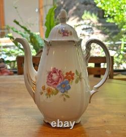 GKC Bavaria Gold-Gilded, White Floral Complete 15 pc Tea Set