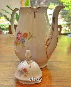 GKC Bavaria Gold-Gilded, White Floral Complete 15 pc Tea Set