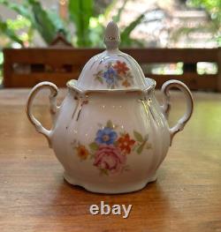 GKC Bavaria Gold-Gilded, White Floral Complete 15 pc Tea Set