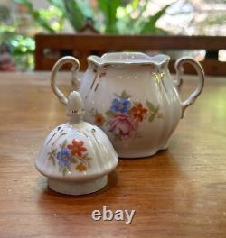 GKC Bavaria Gold-Gilded, White Floral Complete 15 pc Tea Set