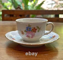 GKC Bavaria Gold-Gilded, White Floral Complete 15 pc Tea Set