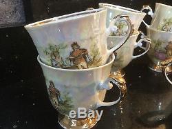GORGEOUS CHODZIEZ POLAND 27 ps. Set, Tea Pot, Creamer, Sugar bowl, cups & Saucers