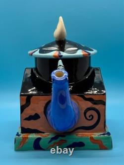Garson Pakele Whimsical Teapot with Moon & Animals Hand Painted & Signed