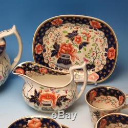 Gaudy Dutch Welsh Floral 19 Pc Tea Set Teapot Creamer Sugar Waste Cup Tray etc