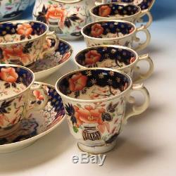 Gaudy Dutch Welsh Floral 19 Pc Tea Set Teapot Creamer Sugar Waste Cup Tray etc