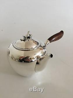 Georg Jensen Sterling Silver Tea Set No. 875. Teapot, Water Pitcher, Creamer