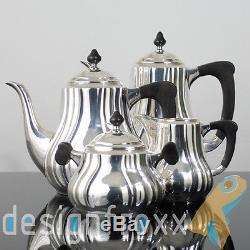 German Art Deco Modernist Tea Coffee Set Silver Plated WMF Era Mid Century Rare