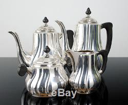 German Art Deco Modernist Tea Coffee Set Silver Plated WMF Era Mid Century Rare