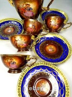 Germany H & C Selb Bavaria Heinrich Christine Pattern teapot & Cups ca. 20th c