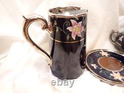 Gibson & Sons Silvoe Art Ware Tea Pot Set Albany & Harvey Blue Numbered Burslem