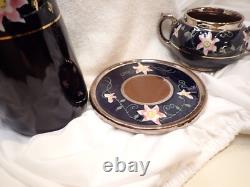 Gibson & Sons Silvoe Art Ware Tea Pot Set Albany & Harvey Blue Numbered Burslem