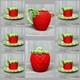 Gift Ideas Creation Strawberry Espresso Coffee Tea Set 14 Cups Saucers Pot Sugar