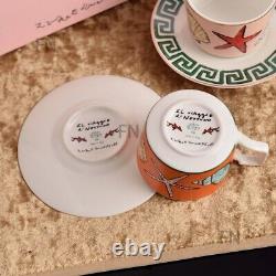 Ginori 1735'Il Viaggio di Nettuno' Tea Set Teapot with 2 Cups and 2 Saucers