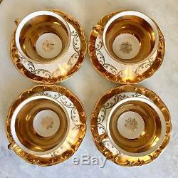 Gloria Germany Gold Demitasse Set Teapot Tea Cups Saucers Porcelain Bavaria Vtg
