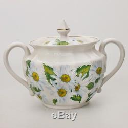Gold Leaf, Porcelain Tea Set for 6 Persons daisy 15 pc