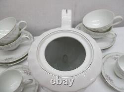 Gold Standard Genuine Porcelain TEA POT-4 Cup-4 Saucer-3 Expresso Cups 4 Saucers