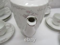 Gold Standard Genuine Porcelain TEA POT-4 Cup-4 Saucer-3 Expresso Cups 4 Saucers