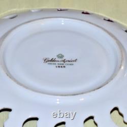 Golden Apricot 1942 Tea Set With 5 Cups & Saucers, Tea Pot, Sugar & Creamer