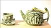Gongfu Tea Set Live Porcelain Teapot Bamboo Forest