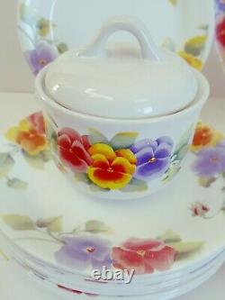 Gorgeous 21 pc Corning Corelle Summer Blush Dinner Set Plates Sugar Bowl Teapot+