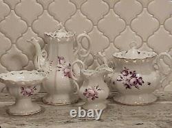 Gorgeous ANTIQUE 1840s CARL TIELSCH Altwasser Porcelain TEA COFFEE TEAPOT SET