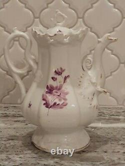 Gorgeous ANTIQUE 1840s CARL TIELSCH Altwasser Porcelain TEA COFFEE TEAPOT SET
