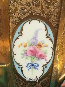 Gorgeous PICKARD Hand Painted Artist Signed 3 Pc. Coffee Set Circa 1912