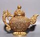 Gorgeous Rare Antique Chinese Golden Sterling Silver Dragon Teapot A08
