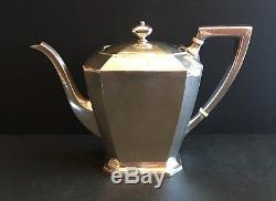 Gorham Fairfax Sterling Silver Three Piece Tea Set Teapot, Sugar, Creamer