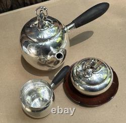 Gorham Hibiscus Sterling Silver coffee pot tea chocolate creamer sugar jar set