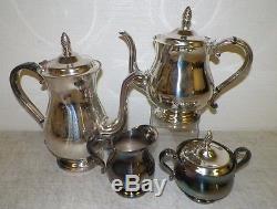 Gorham Newport Silverplate 5 Pc Tea Set Teapot Coffee Creamer Sugar Bowl Good
